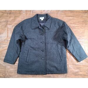 Euro Joy Women's Button Up Pea Coat Wool Blend Sz Small Jacket